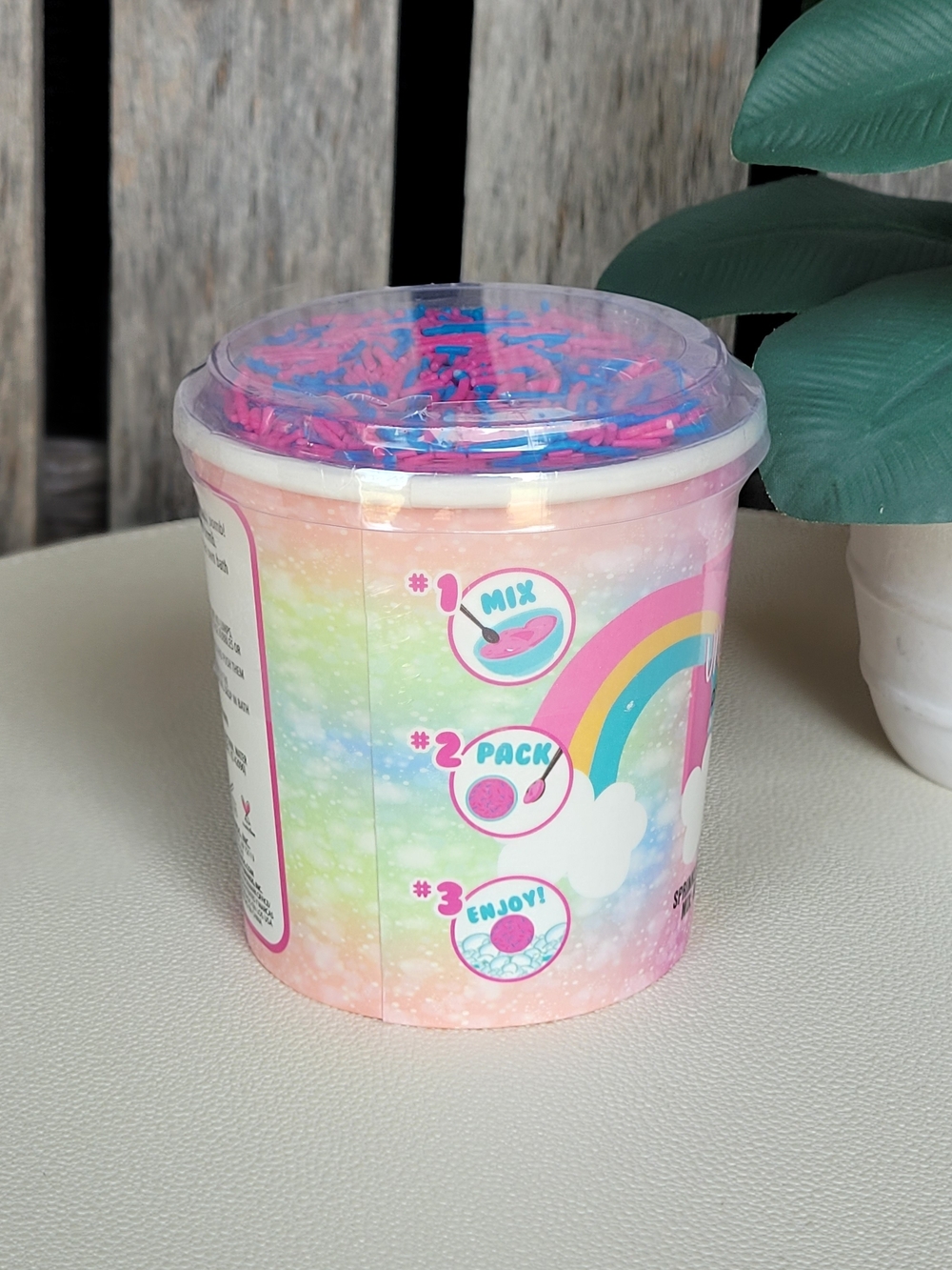 Unicorn Dreams Rainbow DIY Bath Bomb Kit With Pink & Blue Sprinkles - Picture 2 of 4